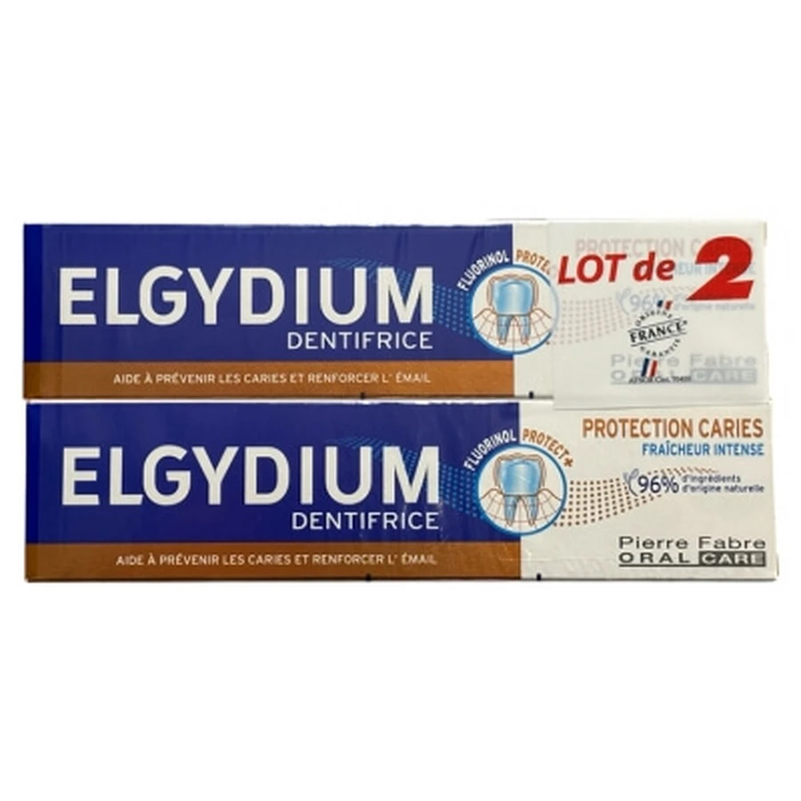 Elgydium Zahnpasta zum Schutz vor Karies, 2er-Pack (je 75 ml)