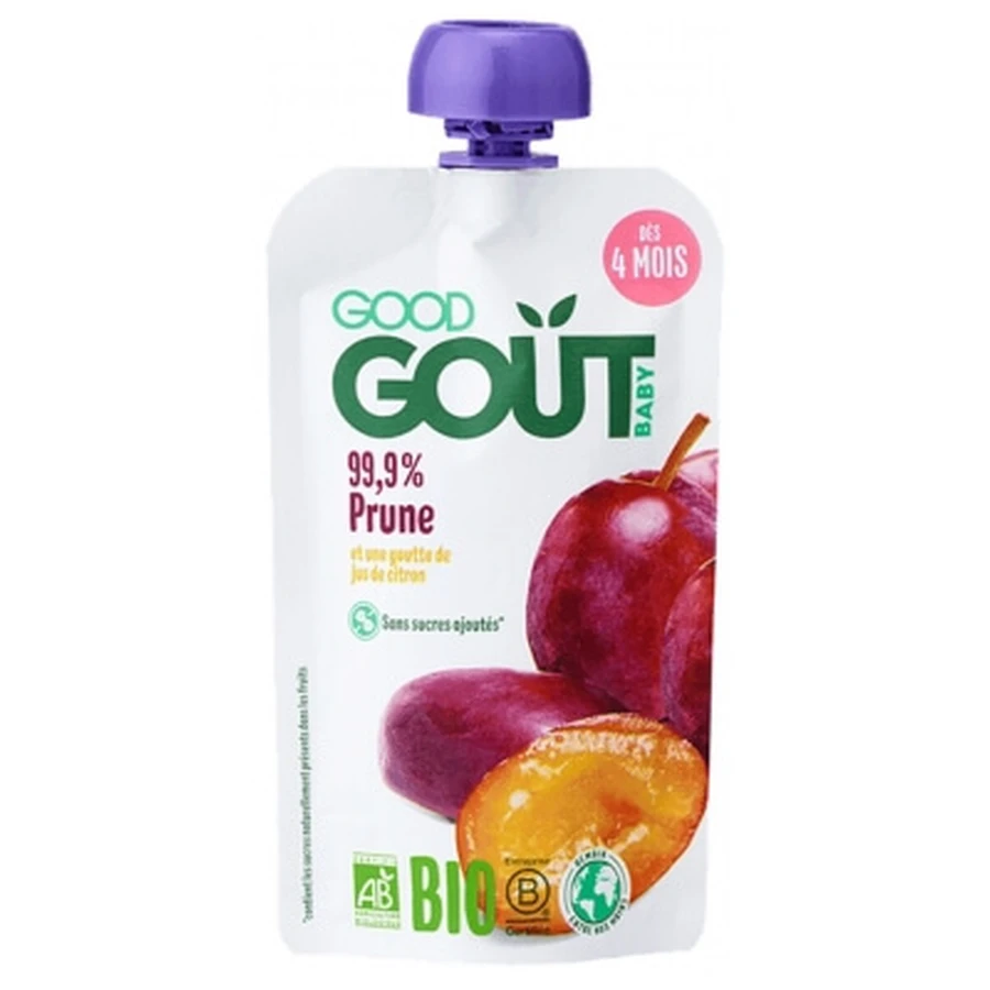 Good Goût Biologische Pruim, voor baby’s vanaf 4 maanden, 120 g