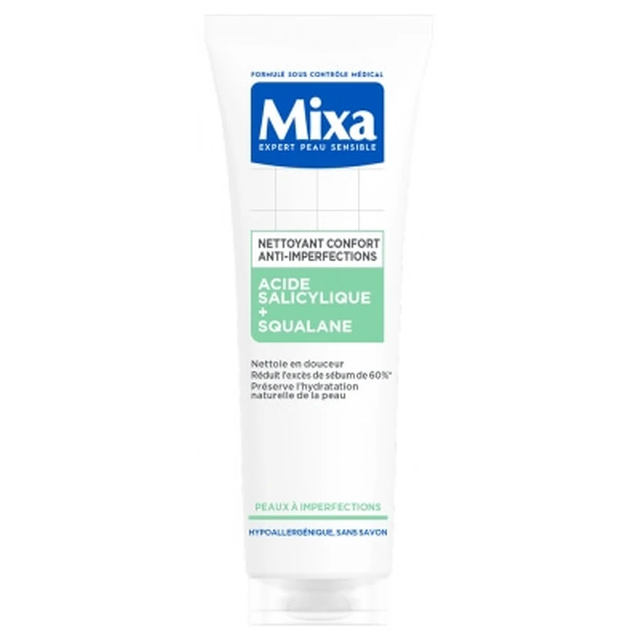 Limpiador reconfortante antiimperfecciones Mixa, 150 ml