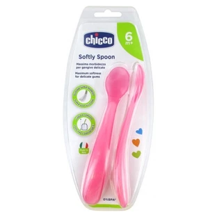 Chicco Softly Spoon, 2 zachte lepels, vanaf 6 maanden