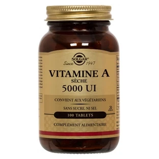 Solgar Vitamina A (seca) 5.000 UI, 100 comprimidos