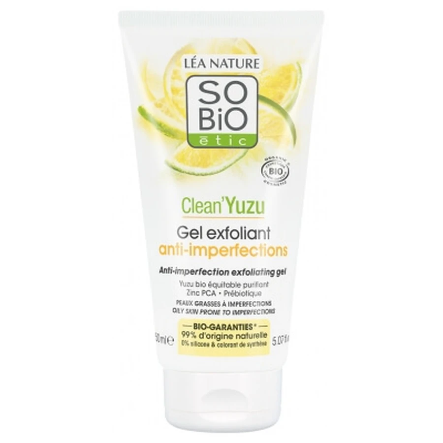 Léa Nature SO BIO étic Clean'Yuzu Biologische exfoliërende gel tegen onzuiverheden 150 ml