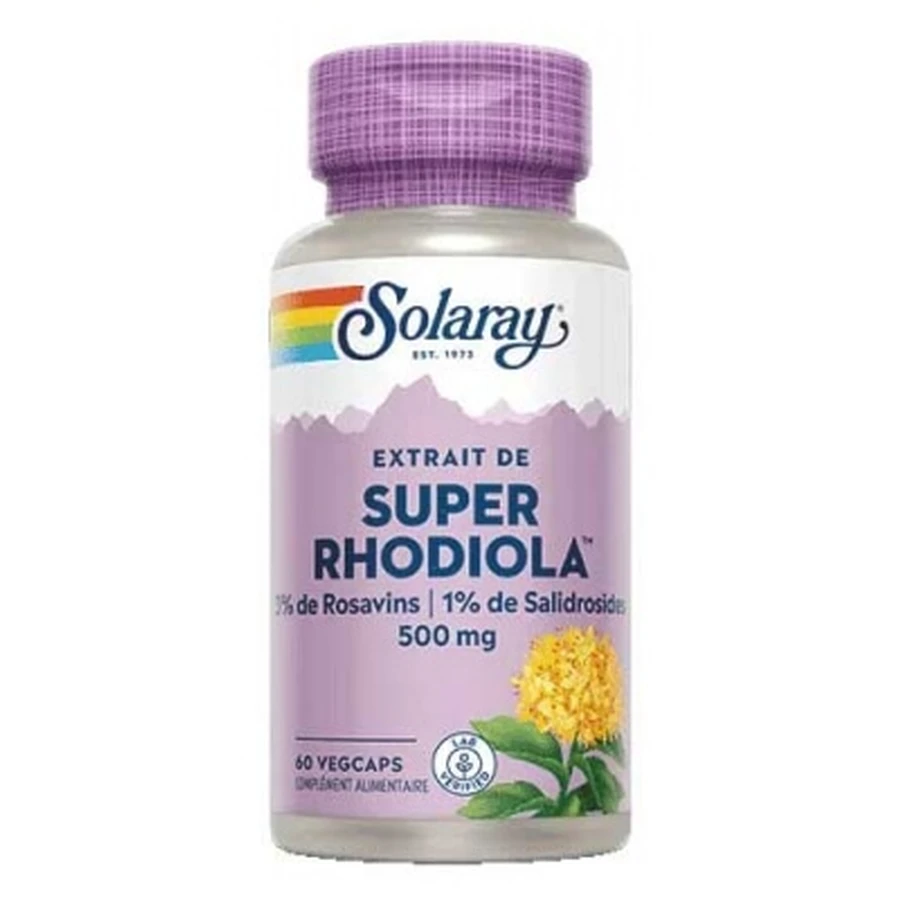 Solaray Super Rhodiola, 60 cápsulas vegetarianas