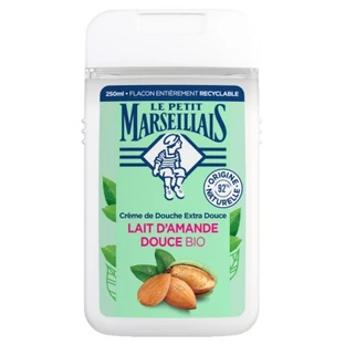 Crema de ducha extra suave de Le Petit Marseillais con leche de almendra dulce ecológica, 250 ml