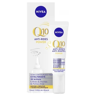 Nivea Q10 Anti-Wrinkle Power Eye Contour Cream with Extra Firming, 3-Action Formula, 15 ml