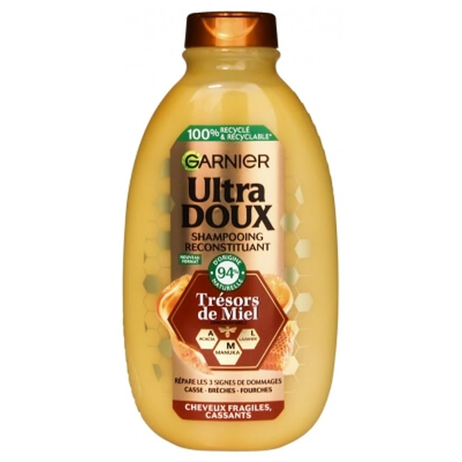 Garnier Ultra Doux Herstellende Shampoo met Honey Treasures voor kwetsbaar haar, 400 ml