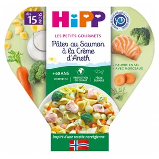 HiPP Les Petits Gourmets Pasta with Salmon and Dill Cream, for ages 15 months and up, 250 g