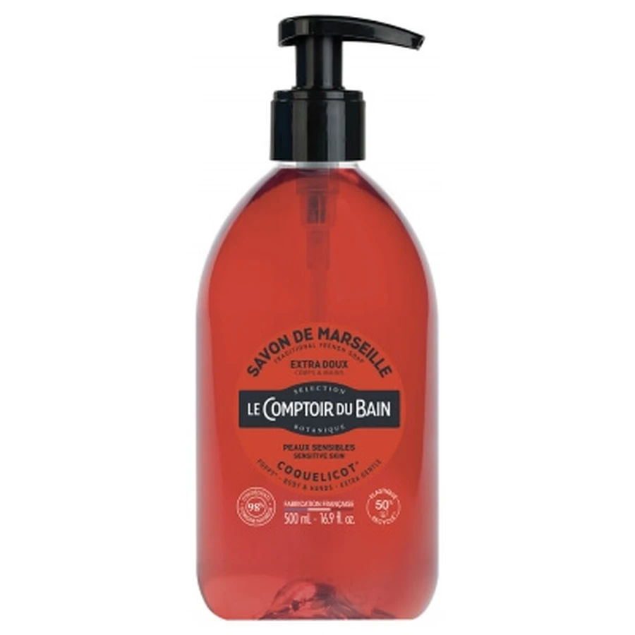 Jabón de Marsella «Le Comptoir du Bain», Amapola, 500 ml