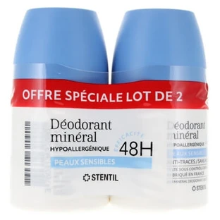 Stentil Minerale Deodorant voor de gevoelige huid 48H Roll-On, 2-pack (elk 50 ml)