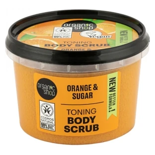 Organic Shop Körperpeeling: Belebendes Körperpeeling mit Orangenöl, 250 ml
