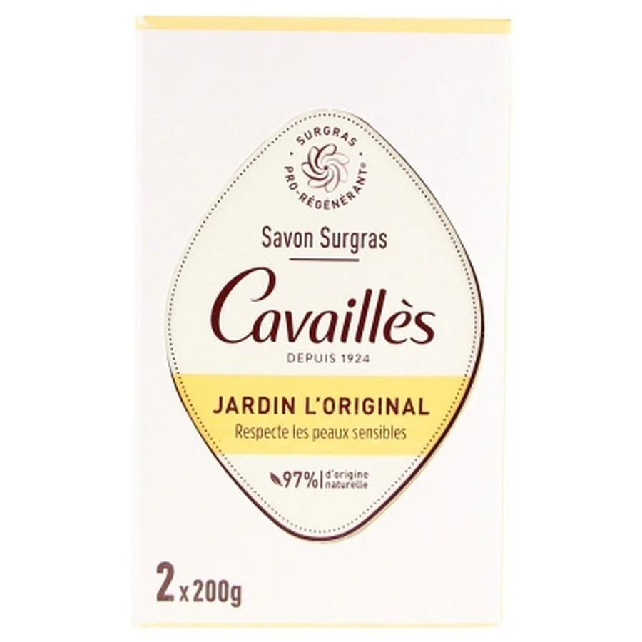 Jabón sobregrasado «Jardin l'Original» de Cavaillès, 2 x 200 g