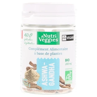 Nutriveggies Ashwangandha Bio 40 Gélules Végétales
