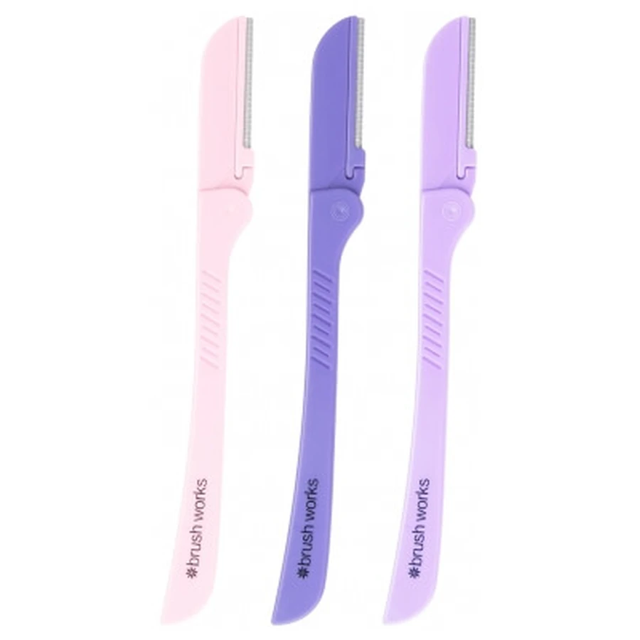 Brushworks Set van 3 opvouwbare wenkbrauwtrimmers