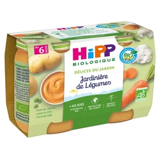 HiPP Délices du Jardin Jardinière de Légumes dès 6 Mois Bio 2 Pots