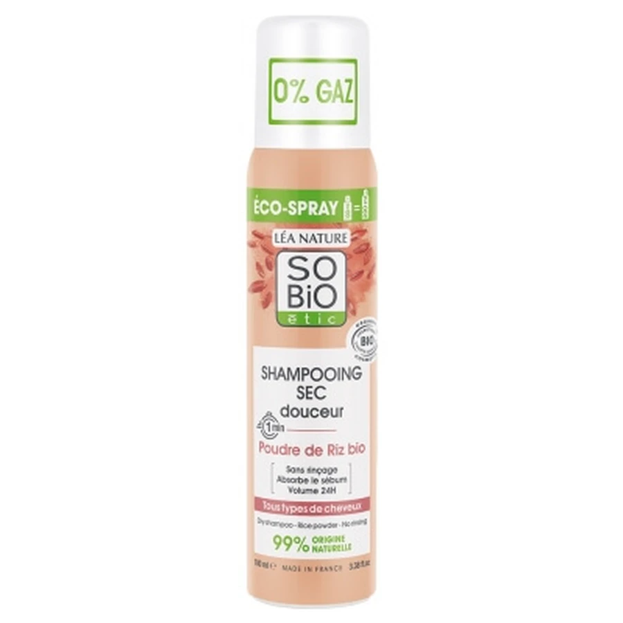 Champú seco suave ecológico «SO BIO étic» de Léa Nature, 100 ml