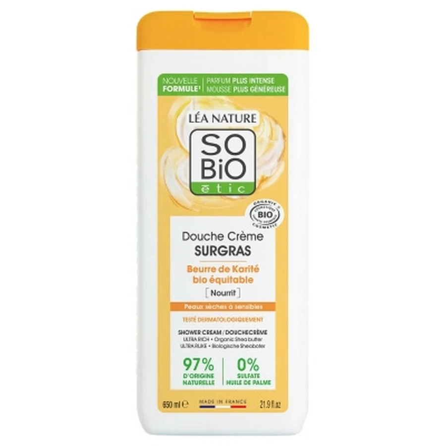 Léa Nature SO BIO étic Ultra-hydraterende douchecrème met biologische sheaboter, 650 ml