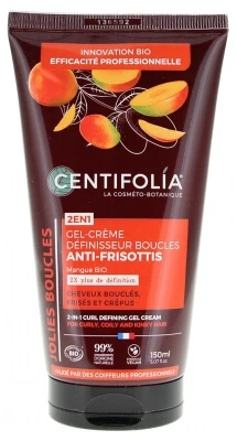 Centifolia 2-in-1 Organic Anti-Frizz Curl-Defining Gel-Cream, 150 ml
