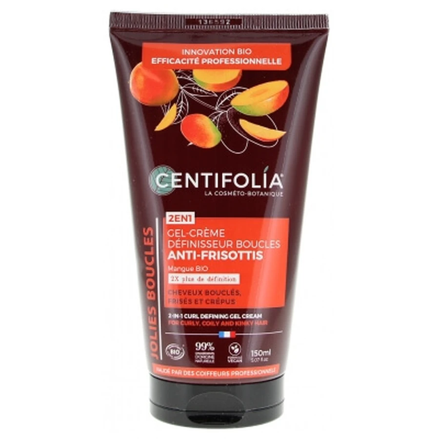 Centifolia Gel-Crème Définisseur Boucles Anti-Frisottis 2en1 Bio 150 ml