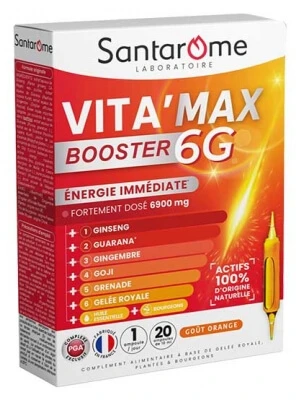 Santarome Vita'Max Booster 6G, 20 Ampoules