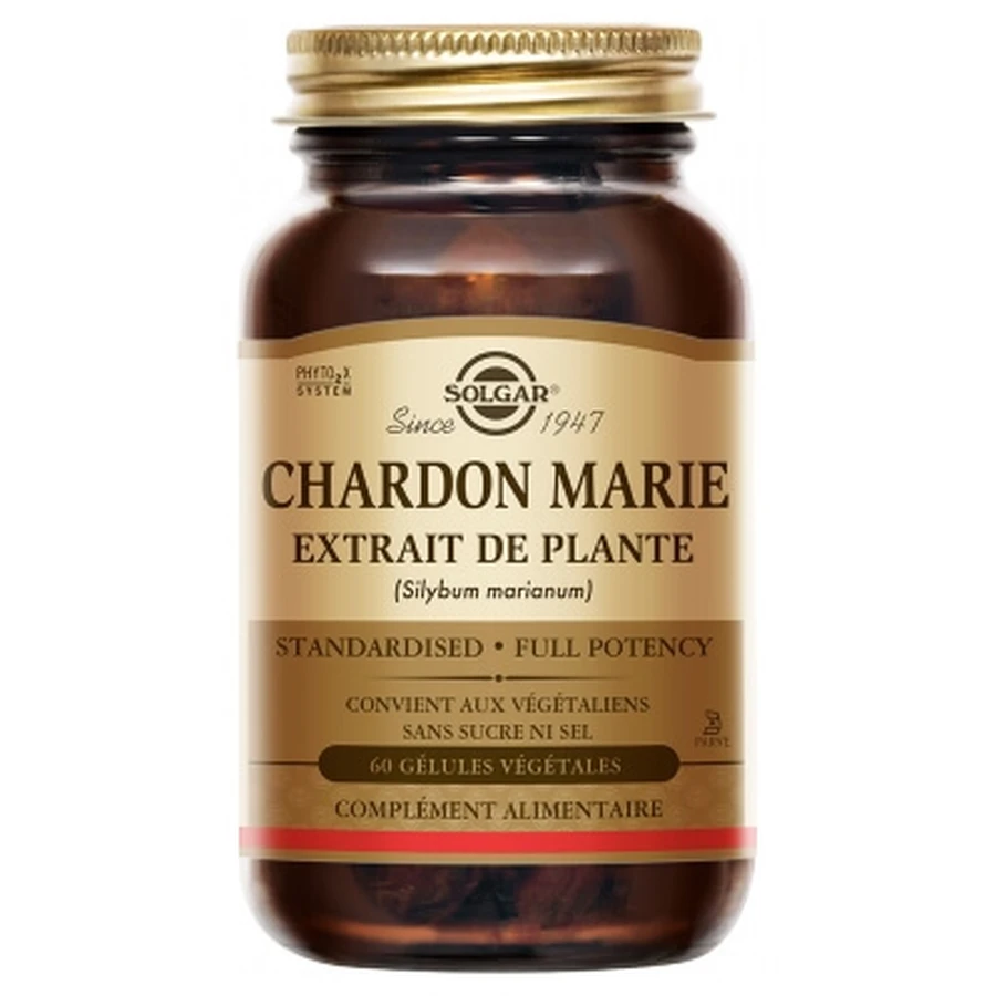 Solgar Extrait de Plante de Chardon Marie 60 Gélules Végétales