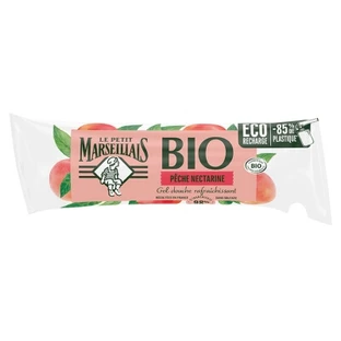 Le Petit Marseillais Verfrissende douchegel met perzik en nectarine, Eco-navulling, biologisch, 250 ml
