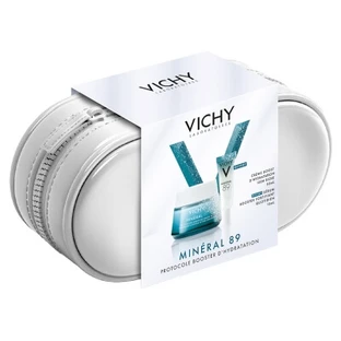 Vichy Minéral 89 Crème Boost d'Hydratation 72H 50 ml + Minéral 89 Booster Quotidien Fortifiant et Repulpant 10 ml et sa Trousse Offerts