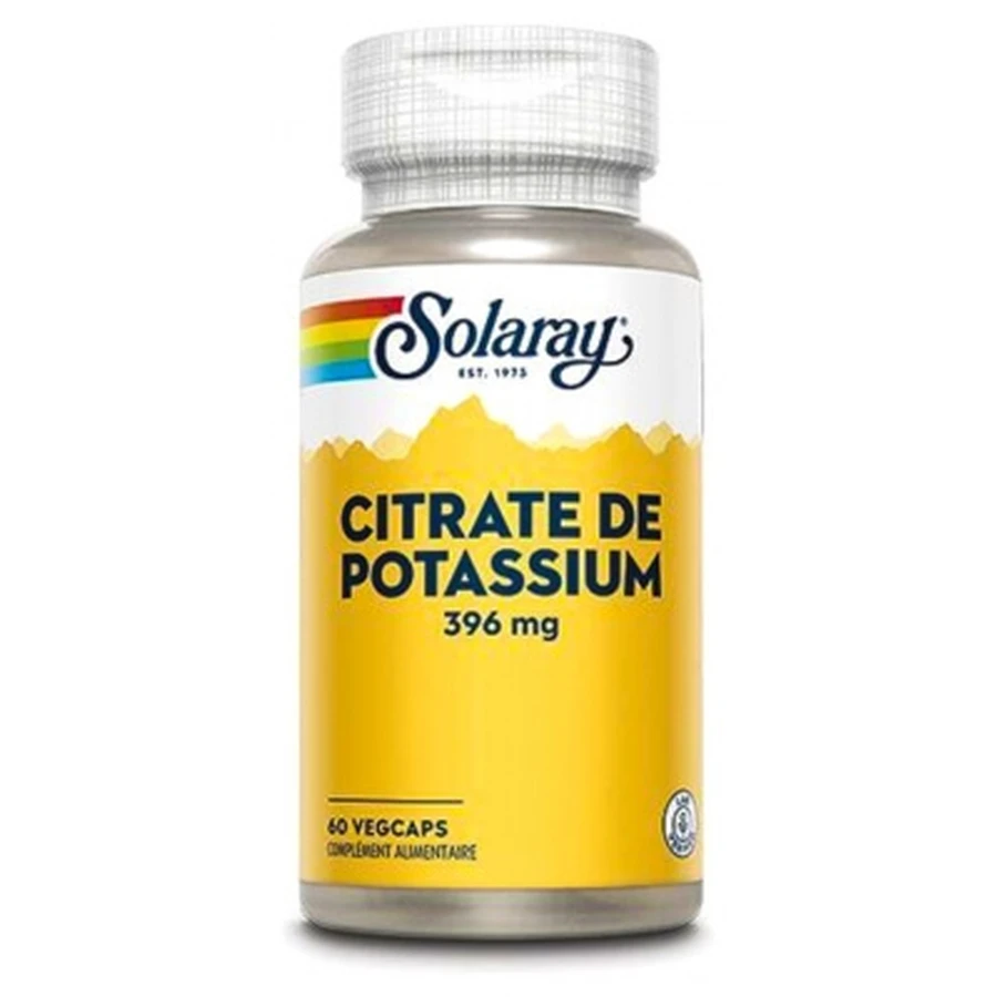 Solaray Citrato de potasio 396 mg, 60 cápsulas vegetales