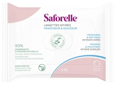 Saforelle Intimate Wipes, 10 Wipes