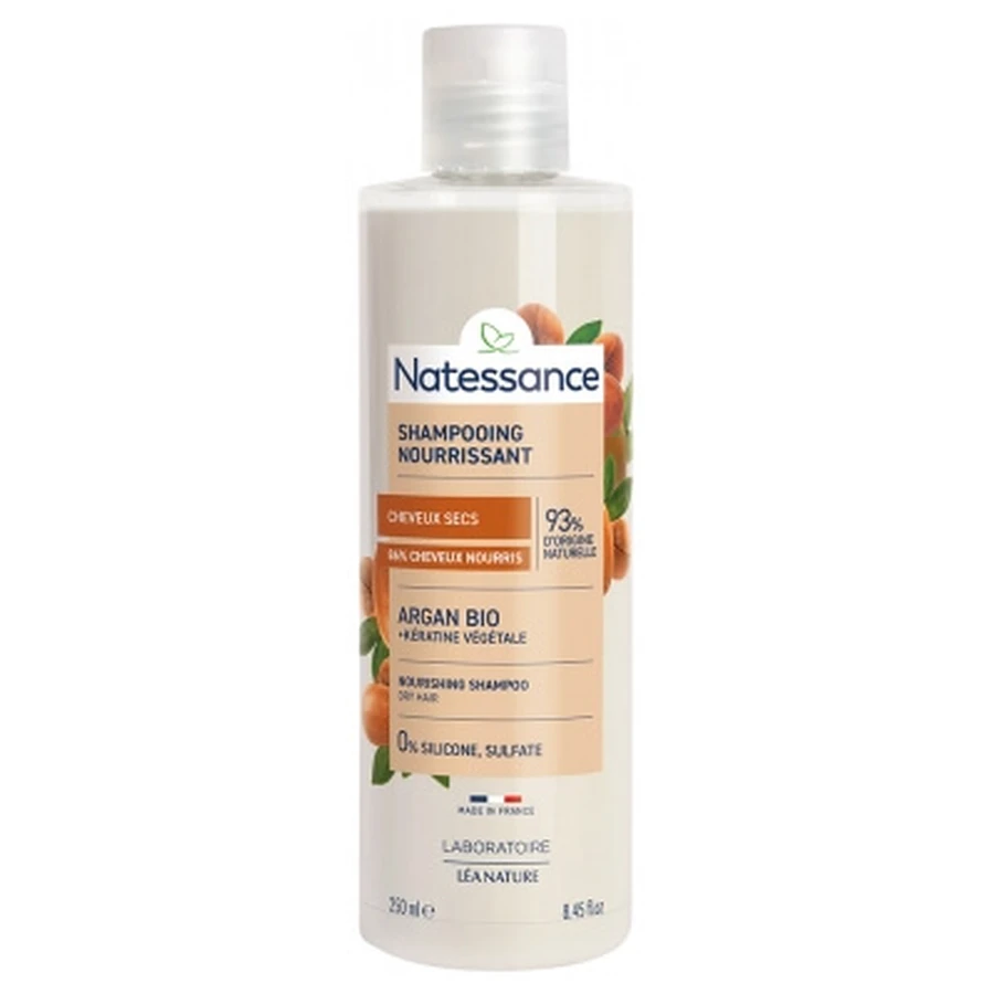 Natessance Shampoing Nourrissant Argan & Kératine Végétale 250 ml