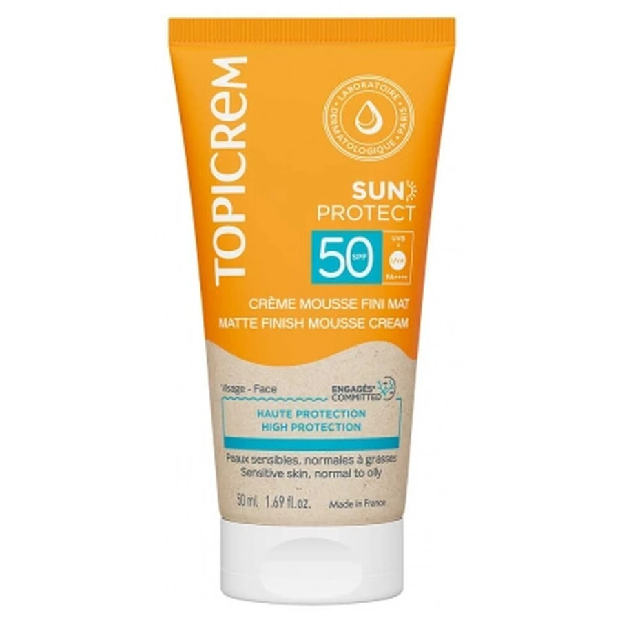 Topicrem Sun Protect Crème Mousse Fini Mat SPF50 50 ml