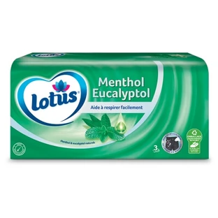 Lotus Mentol y Eucaliptol, caja de 72 pañuelos de papel