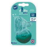 Dodie Sensation+ 2 Flat Nipples, Wide Collar, 0–6 Months, Flow Rate 2 (Medium)