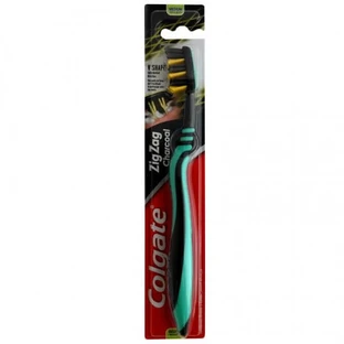 Brosse à dents Zig Zag, anthracite, moyenne, Colgate