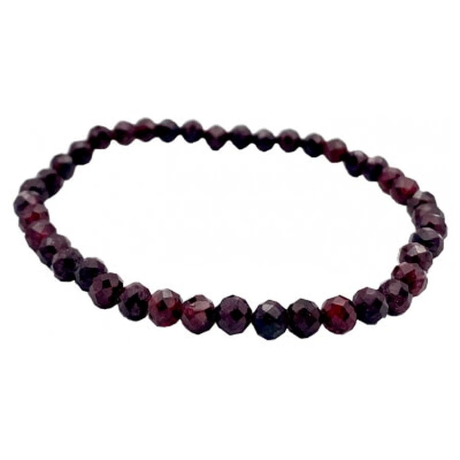Natura Square Bracelet with Faceted Red Almandine Garnet