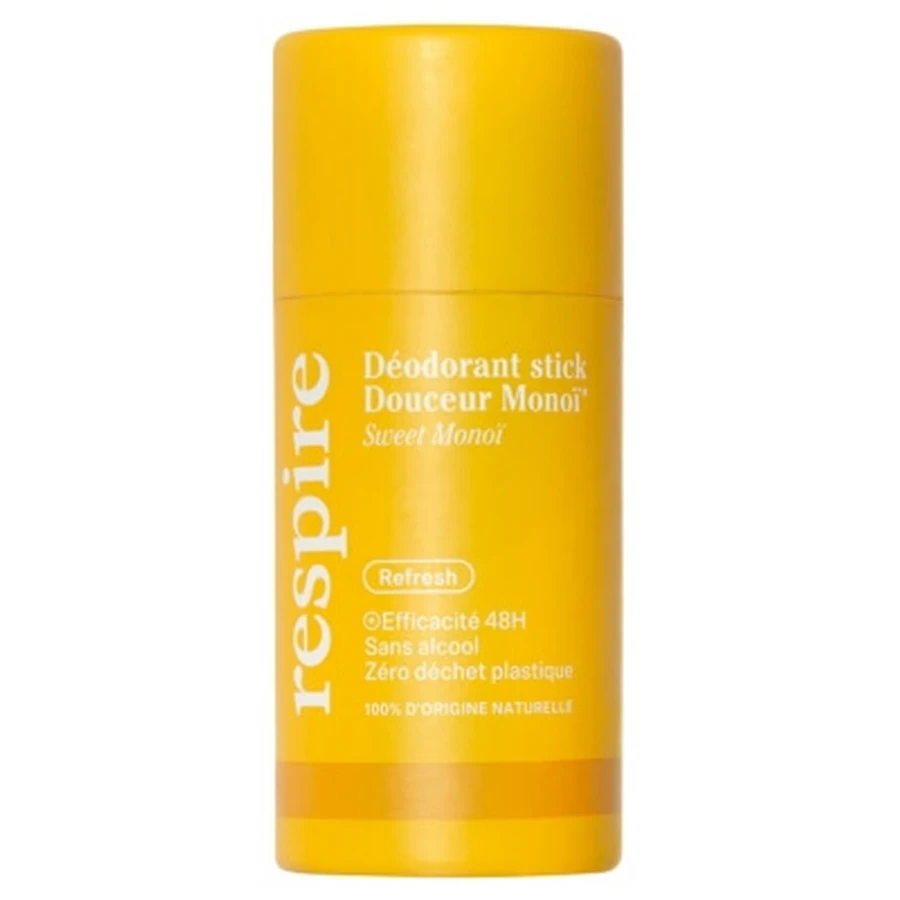 Respire Monoï Milde Deodorantstick, biologisch, 50 g, kartonnen doosje
