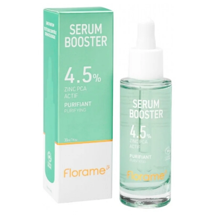 Florame Purifying Booster Serum mit 4,5 % Bio-Zink-PCA, 30 ml