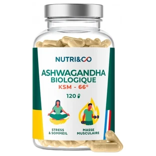 Nutri&Co Organic Ashwagandha KSM-66, 120 Capsules