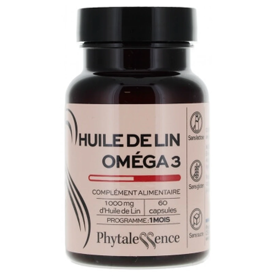 Phytalessence Huile de Lin Oméga 3 60 Capsules