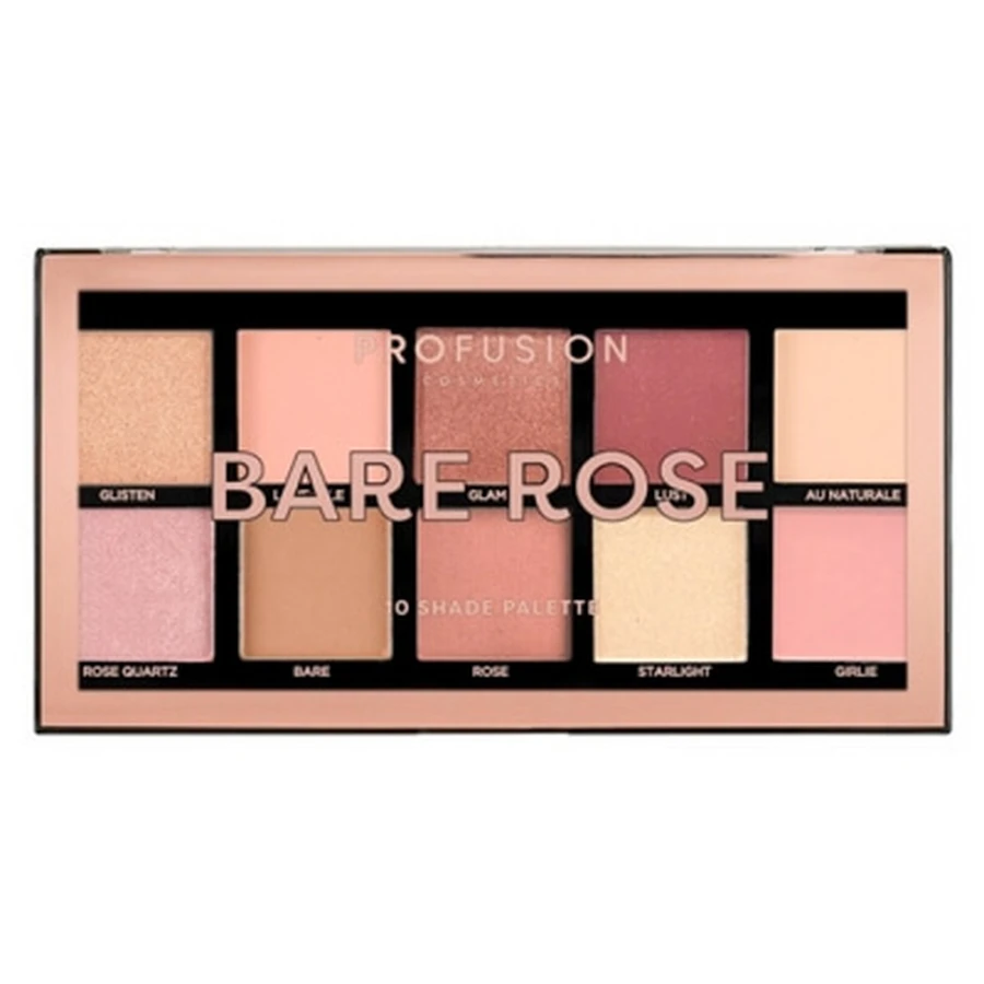 Profusion Cosmetics Bare Rose Eye Palette, 10 Shades