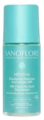 Sanoflore 48-Hour Freshness Organic Mentha Roll-On Deodorant, 50 ml