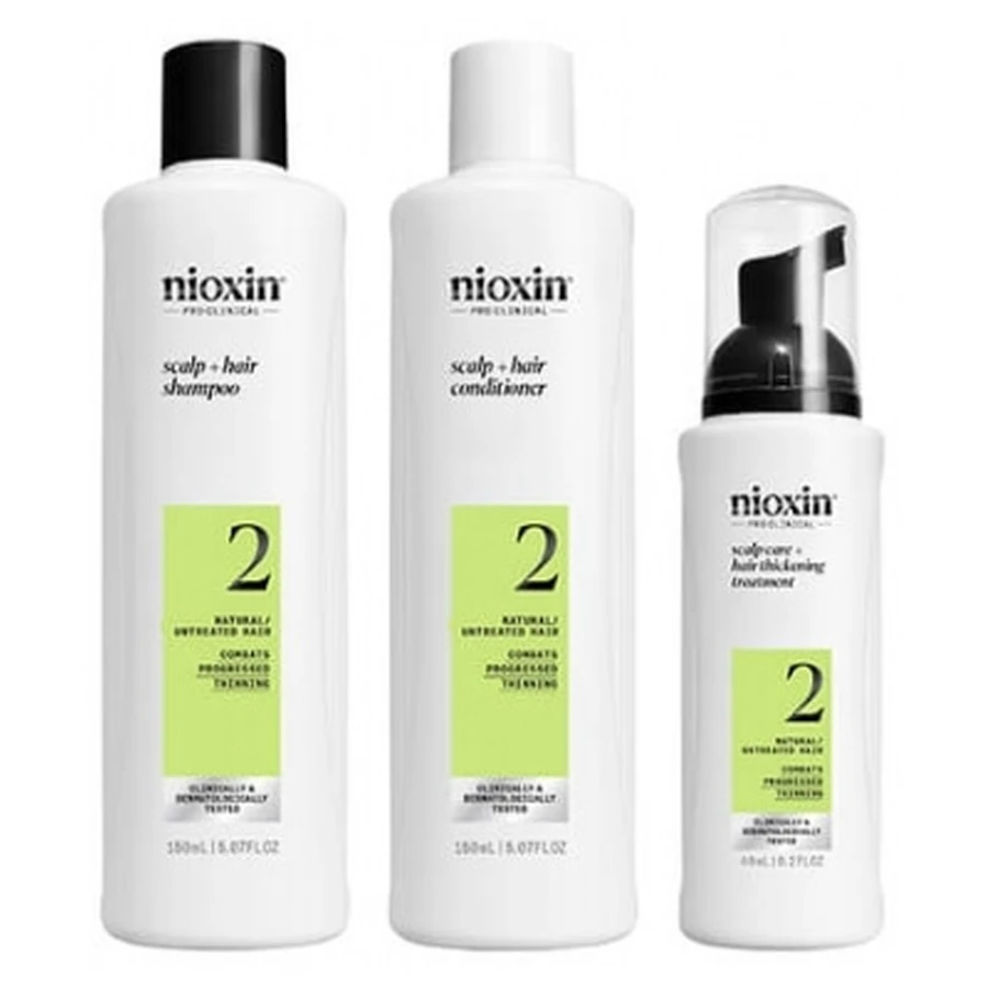 Mini kit Nioxin Sistema Anticaída 2: Tratamiento avanzado contra la caída del cabello para cabello natural
