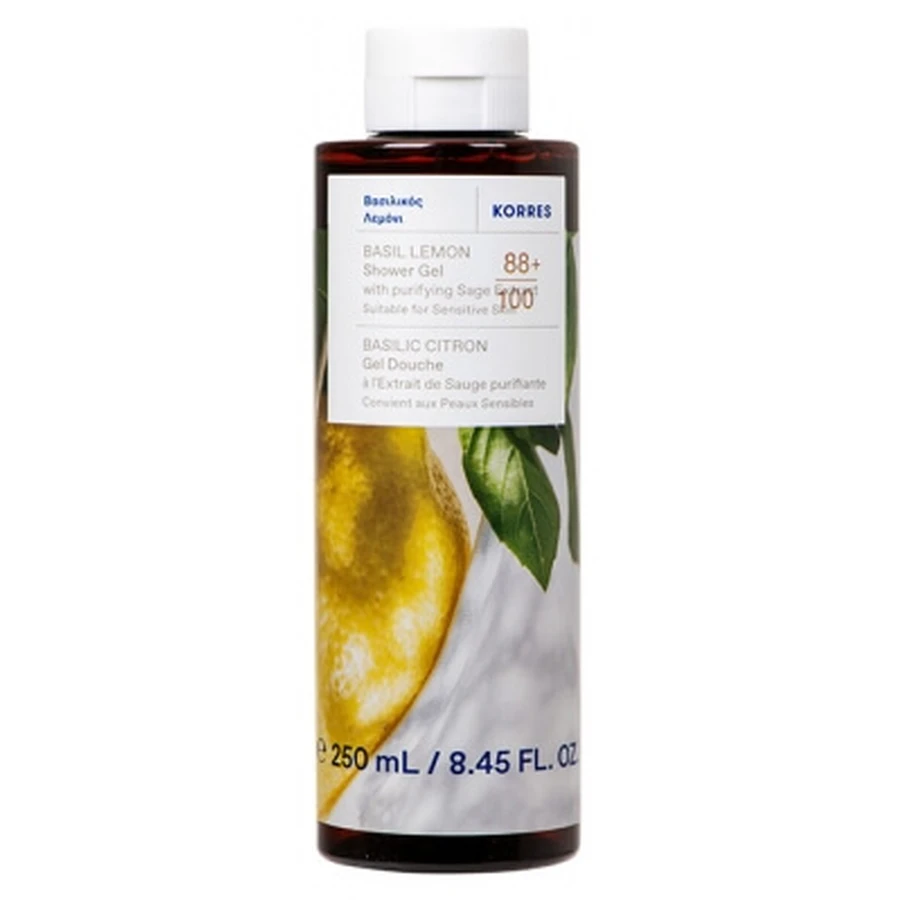 Korres Duschgel mit Basilikum und Zitrone, 250 ml