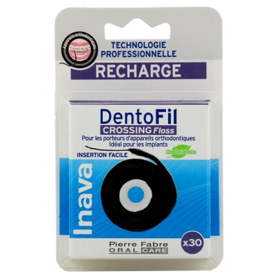 Inava Dentofil Crossing Zahnseide, Nachfüllpackung, 30 m