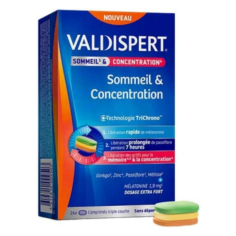 Valdispert Sleep & Concentration 24 Triple-Layer Tablets