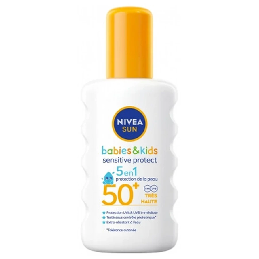 Nivea Sun Sensitive Protect: Spray solar para bebés y niños, SPF 50+, 200 ml