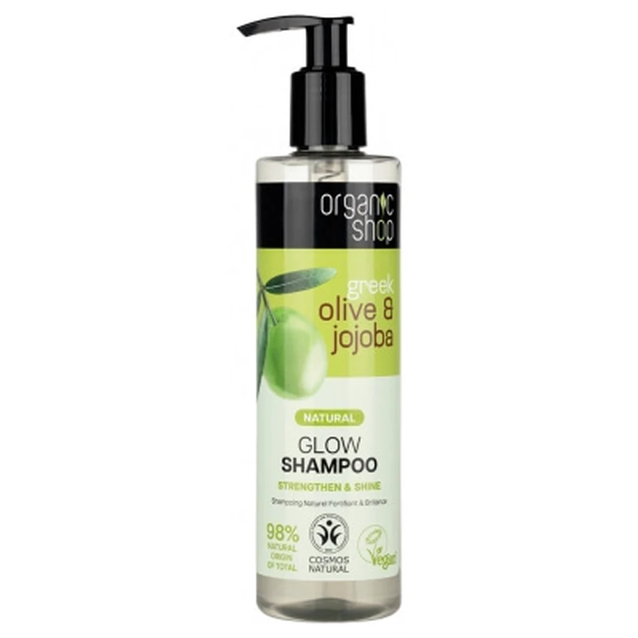 Organic Shop Natuurlijke versterkende en glansgevende shampoo met olijf en jojoba, 280 ml