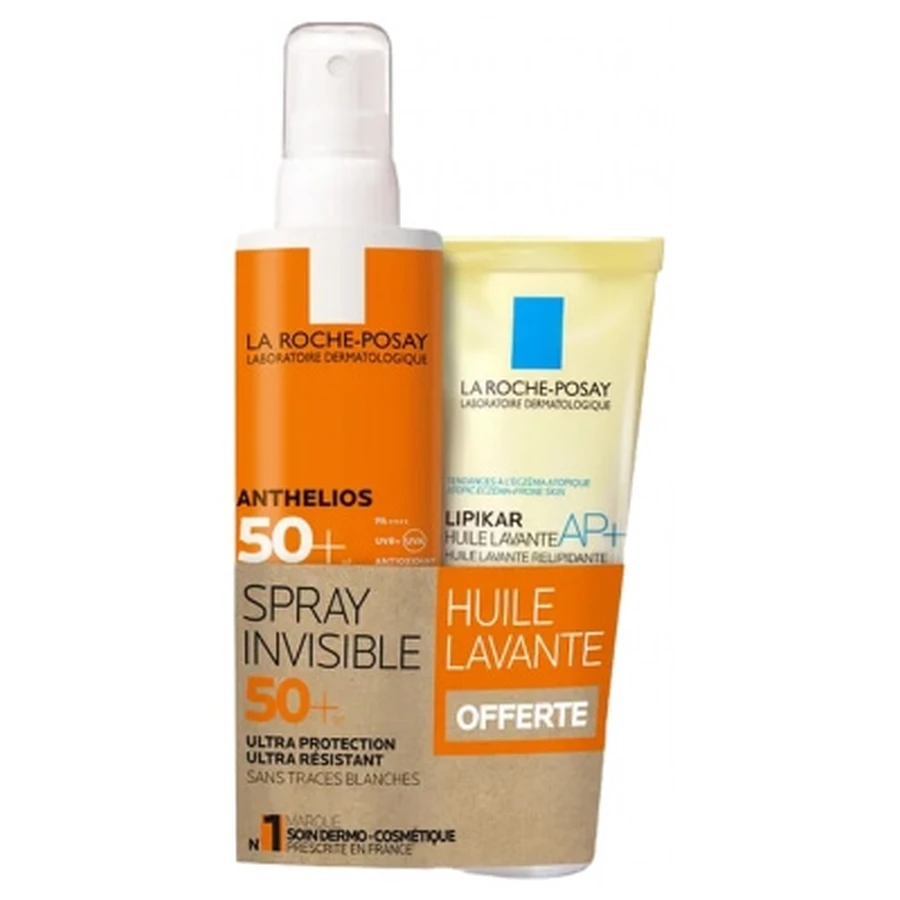 La Roche-Posay Anthelios Spray Invisible SPF50+ 200 ml + Lipikar Huile Lavante AP+ 100 ml Offerte