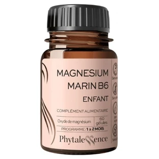 Phytalessence Magnesio marino con vitamina B6 para niños, 60 cápsulas