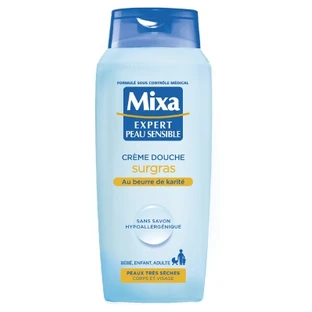 Crema hidratante de ducha con manteca de karité de Mixa, 400 ml