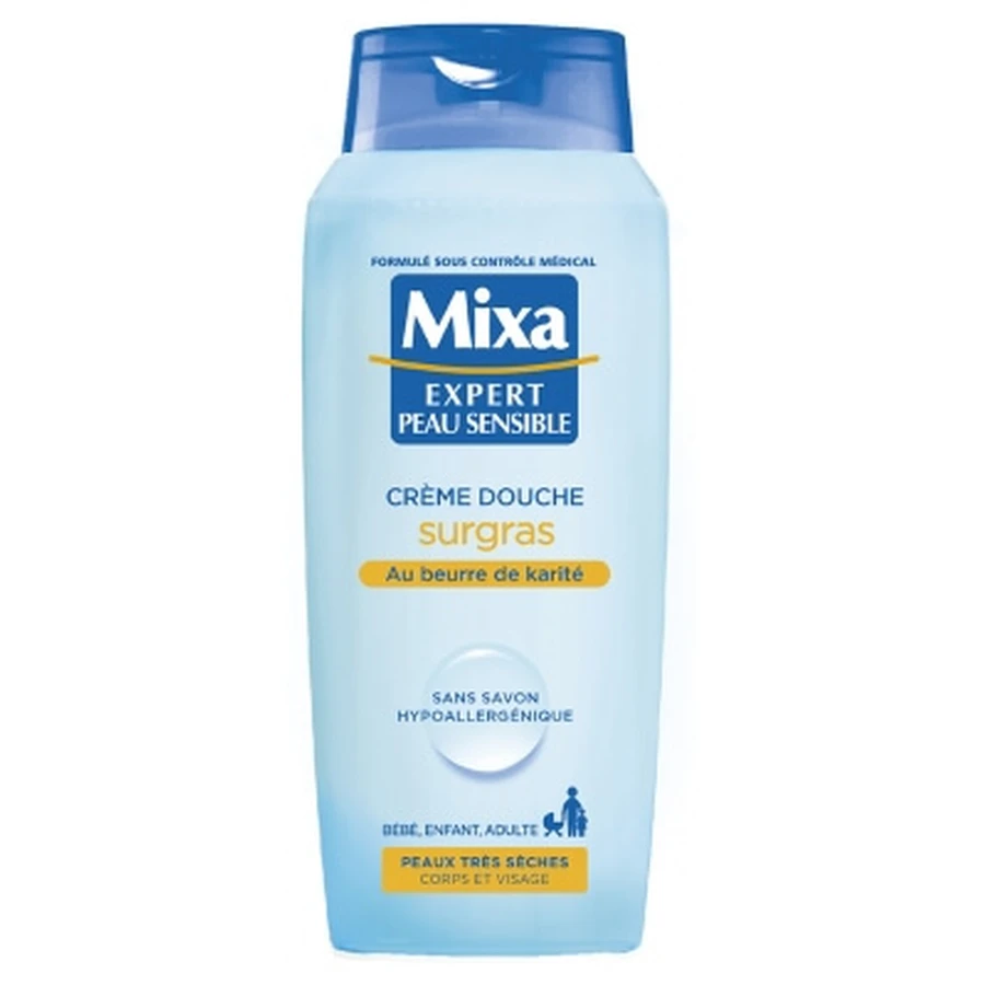 Crema hidratante de ducha con manteca de karité de Mixa, 400 ml